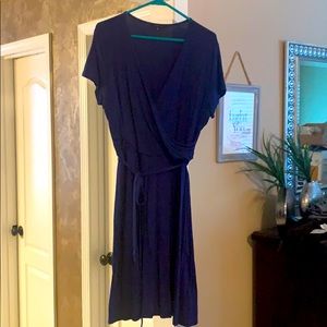 Royal Blue cotton wrap dress